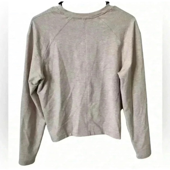 Lululemon Blush Pink Tuck & Gather Pullover Long Sleeve Tie Front Cropped - Picture 10 of 11